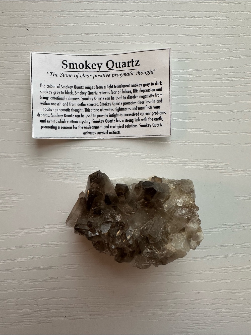 Smokey Quartz Crystal Cluster - Gray Brown Gemstone